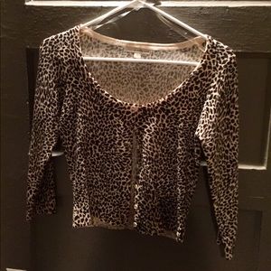 Animal print cardigan